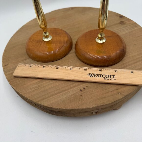 Set of 2  Oregon  Myrtle wood Candle Holders MCM decor - Picture 12 of 14
